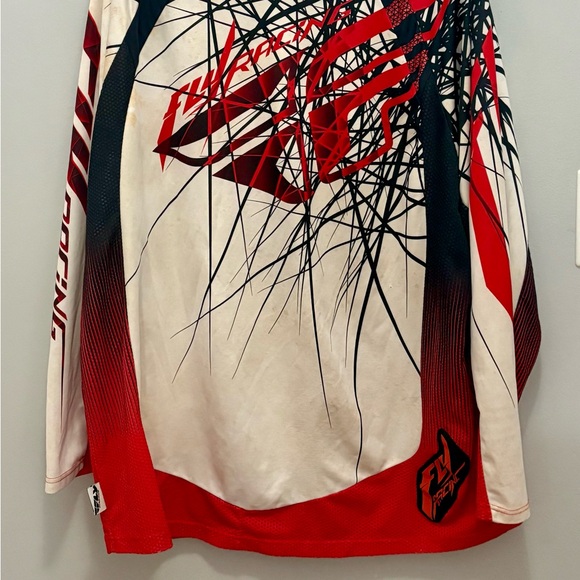 Fly Racing Red and White Men's Jersey - Picture 2 of 8